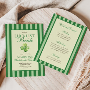 Invitation Le week-end d'enterrement de vie de jeune fille de