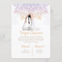 Le yoga classe l'invitation