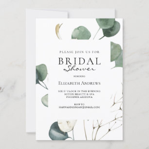 Invitation Leafy Bridal Shower
