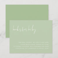 LEAH Vibrant Pastel Livres Verts Pour Baby Card