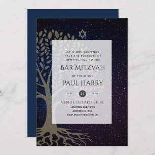 Invitation LeahG Elegant Chic Bar Mitzvah Juif Torah Chic