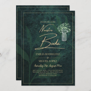 Invitation LeahG Emerald Forest Green Wedding INVITE