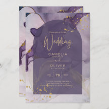 LeahG Ink Ombre violet Lavender Mariage or