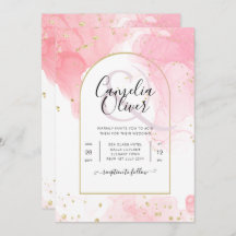 LeahG ROSE OR ENCRE Mariage Abstrait INVITE