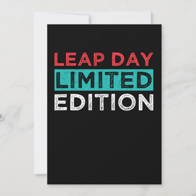 Invitation Leap Day Limited Edition February 29 Birthday Gift (Devant)