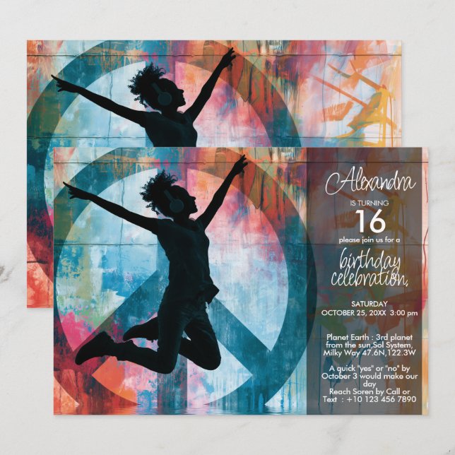 Invitation Leap d'Espoir | Art de Paix Urbain Moderne (Devant / Derrière)