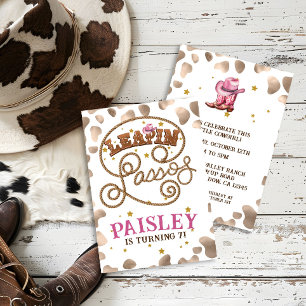 Invitation Leapin'Lassos Wild West Pink Cowgirl avec des bott
