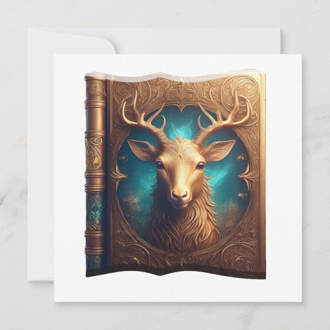 Invitation Leather Bound Copy Of A Deer Hunting Guide (Devant)