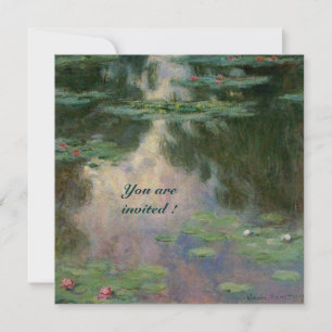 INVITATION L'EAU MENSONNE EN ROSE VERT BLEU RÉFLEXIONS