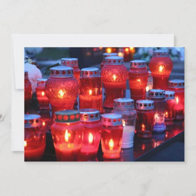 Invitation L'éclairage des bougies (Devant)