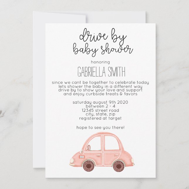 Invitation Lecteur par Baby shower (Devant)