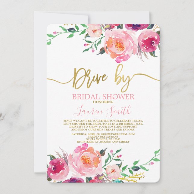 Invitation Lecteur par Fête des mariées rose vif (Devant)