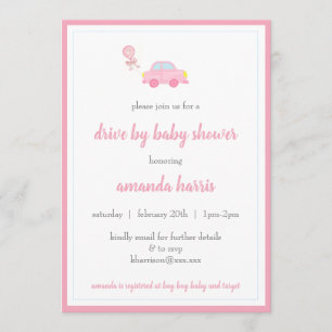 Invitation lecteur par fille baby shower