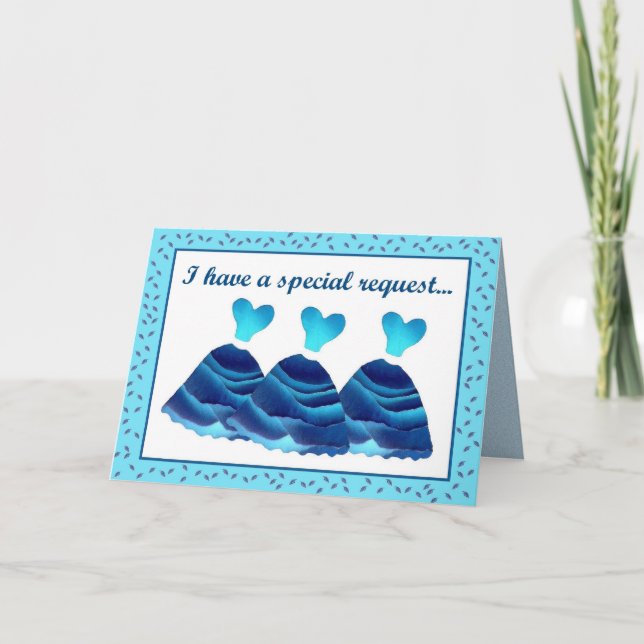 Invitation LECTEUR Robe Bleue avec garniture feuil (Devant)