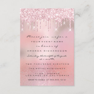 Invitation Lecteurs de Parties scintillant Glam Rose Gold Bri