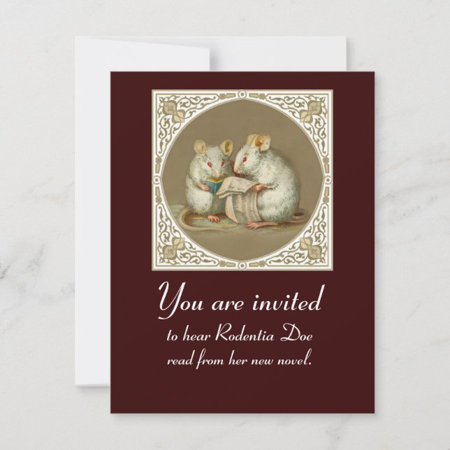 Invitation Lecture de livre personnalisable (Devant)