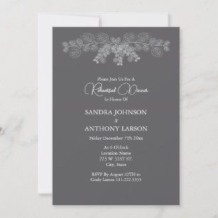 Invitation Lecture simple de l'art gris Eucalyptus