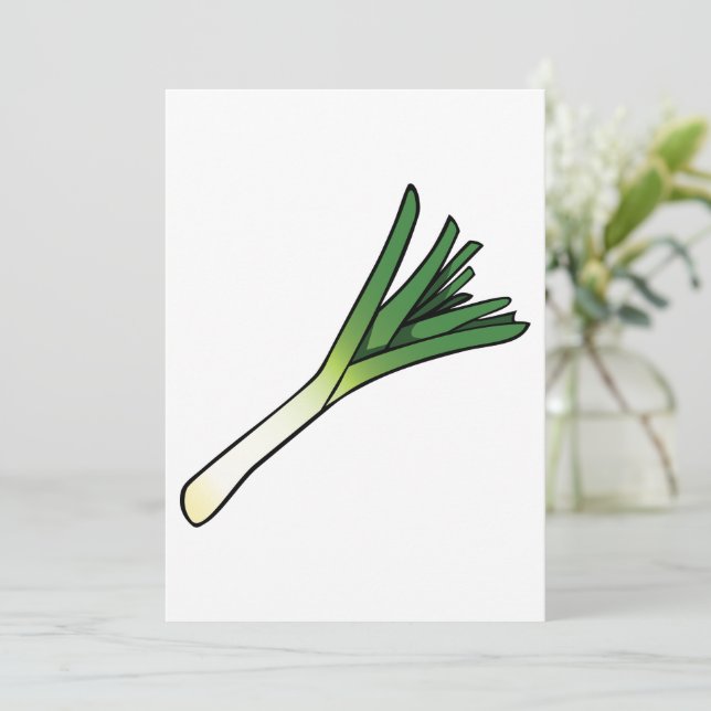 Invitation Leek Vegetable (Debout devant)