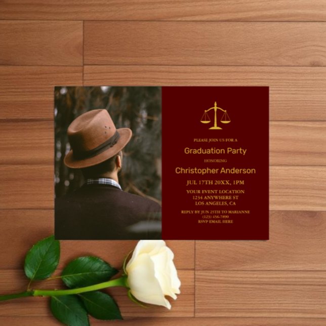 Invitation Legal Professional Graduation Party (Créateur téléchargé)