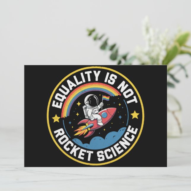 Invitation L'égalité LGBT n'est pas une science rocket Fierté (Debout devant)
