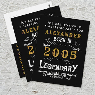 Invitation légendaire pour 21 ans 2005 Noir Or