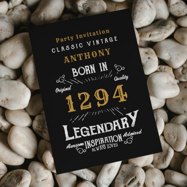 Invitation Légende Anniversaire (Legend birthday invitation. Suitable for any birthday.)