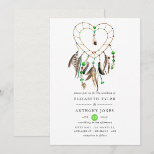 Invitation Légende indienne Mariage Bohème Tribal