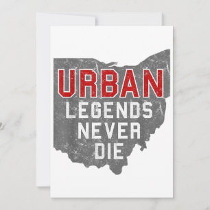 Invitation Légendes Urbaines Ne Meurent Jamais État de l'Ohio