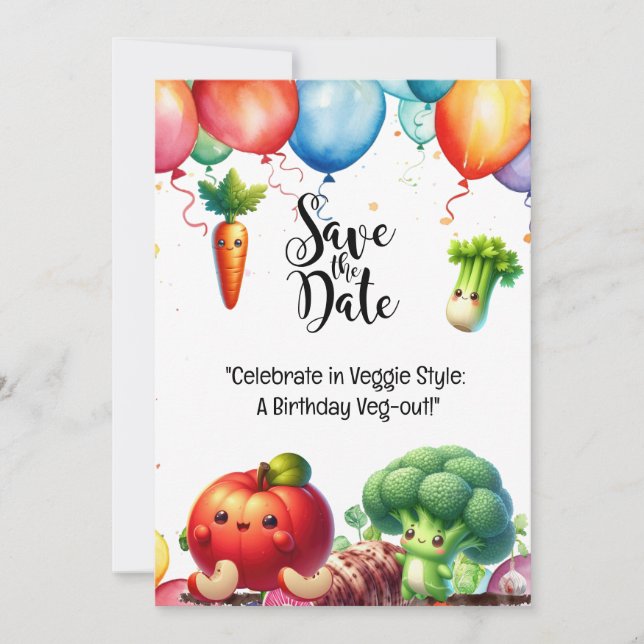 Invitation Légume végétal Appréciation végétarienne (Devant)