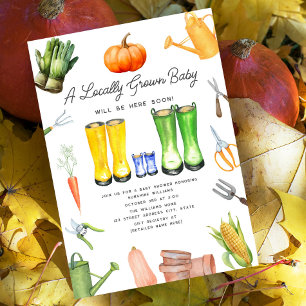 Invitation Légumes d'automne cultivés localement Jardin Garço