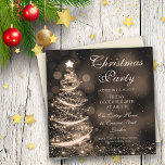 Invitation L'Elegant Gold Christma Sparkle<br><div class="desc">Elegant Christmas / Caporate / Dîner Invite plat with economg gold "Christmas Tree" on Black. Impress your friends with this sophisticated and elegant Design. Fully customizable !</div>