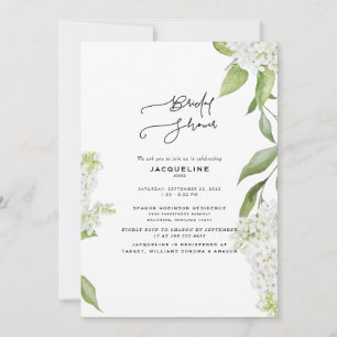Invitation L'élégant Hydrangea Blanc Lavage Nuptial Blanc