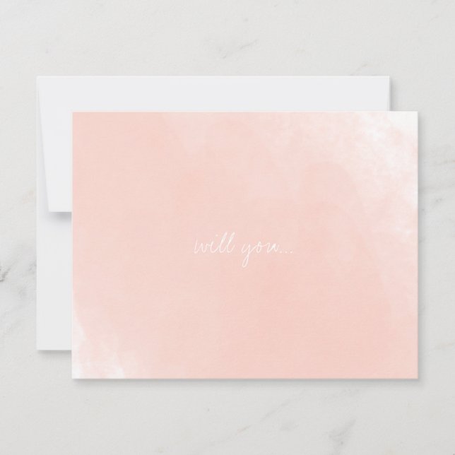 Invitation L'Elégante Aquarelle, tu seras ma femme d'honneur (Devant)