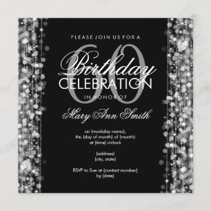 Invitation L'élégante fête du 60e anniversaire éveille l'arge