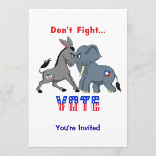 Invitation L'éléphant et l'âne ARGUMENTENT Ne combattez pas V