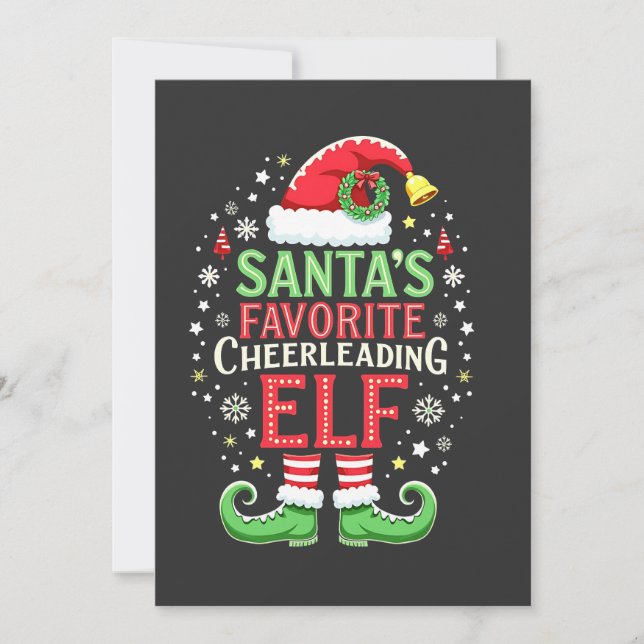 Invitation L'elfe meneuse de claque préférée du Père Noël ten (Devant)