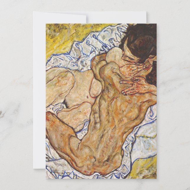 Invitation L'Embrace Egon Schiele (Devant)