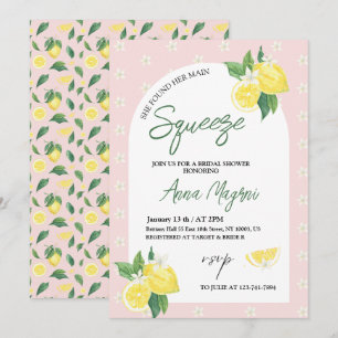 Invitation Lemon Elle A Trouvé Sa Fête des mariées De Squeeze