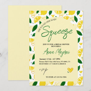 Invitation Lemon Elle A Trouvé Sa Fête des mariées De Squeeze