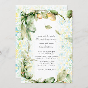 Invitation Lemon Grove  Boho Botanical Mariage