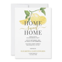 Lemon Home Sweet Home Fête de chauffage domestique