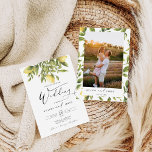 Invitation Lemon Sorrento Mariage de calligraphie de la côte<br><div class="desc">Cette conception mesure 5 x 7 pouces/ 12, 7 x 17, 8 cm et est parfaite pour les invitations de mariage. Ajoutez un RSVP correspondant pour compléter votre look. Évoquez la splendeur ensoleillée d'un mariage de la côte amalfitaine avec la collection de Mariages méditerranéens citron jaune ! Insufflée du zeste...</div>