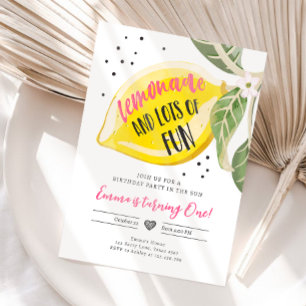 Invitation Lemonade et beaucoup de Fun Lemon Girl Anniversair