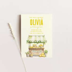 Invitation Lemonade Stand Main Squeeze Anniversaire Invitatio