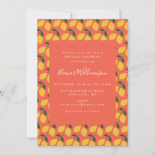 Invitation Lemons Vintage d'Été dans un Mariage Orange