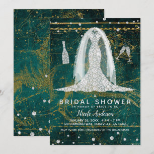 Invitation Léo Juillet Août Glam Diamant Fête de Mariage