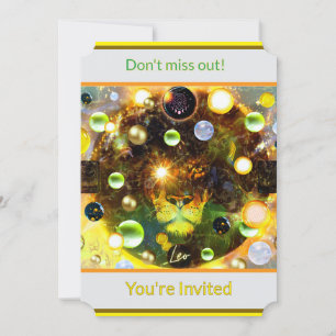 Invitation Leo l'invitation du Lion Zodiac