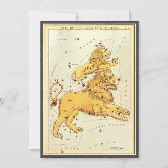 Invitation Léon la constellation vintage Urania's Mirror (Devant)