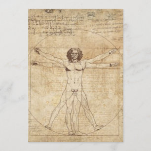 Invitation Leonardo Da Vinci L'Homme Vitruvien