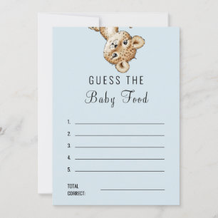 Invitation Leopard Baby shower Guess the Baby Food Réponse